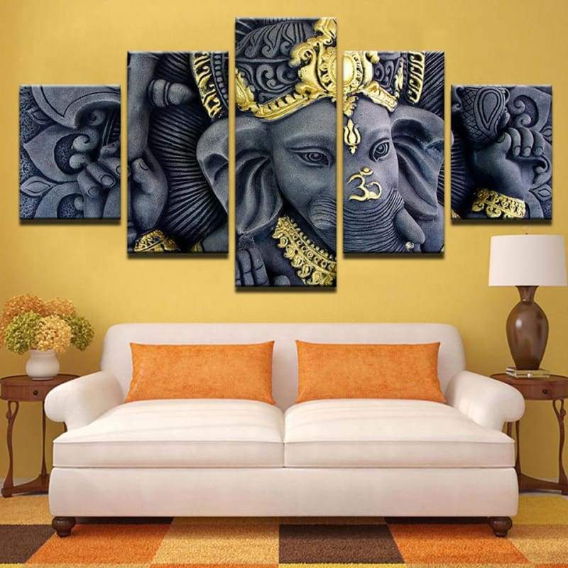 The Hindu God Statue: Ganesh - Canvases