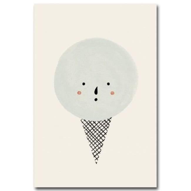 Bears Foxes & Ice-Cream - Canvas Art Series - 20X30 Cm (8X12 Inches) / Ice-Cream