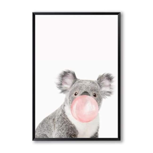 Bubble Gum Zoo Canvas Art - 20X30 Cm (8X12 Inches) / Koala - Prints