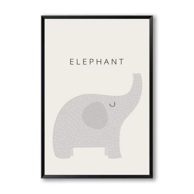 Cartoon Animal Wall Art Series - 20X30 Cm (8X12 Inches) / Elephant