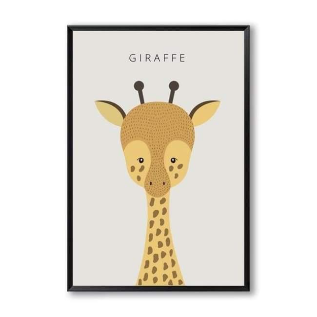 Cartoon Animal Wall Art Series - 20X30 Cm (8X12 Inches) / Giraffe