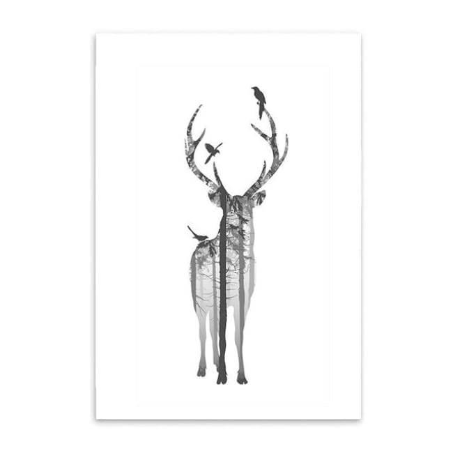 Elegance In My Deer Forest - 20X25Cm (8X10 Inches) / Deer - Prints