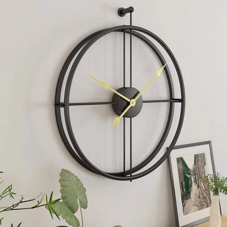 Framed Wall Clock - Black & Gold