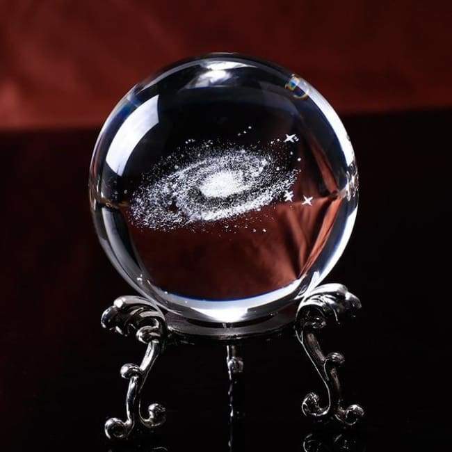 Global Galaxy - Crystal Ball With Silver Base