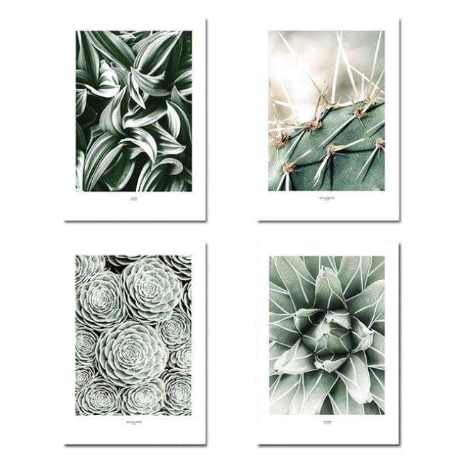 Green Leaves - 20X30 Cm (8X12 Inches) / 4 Piece Set