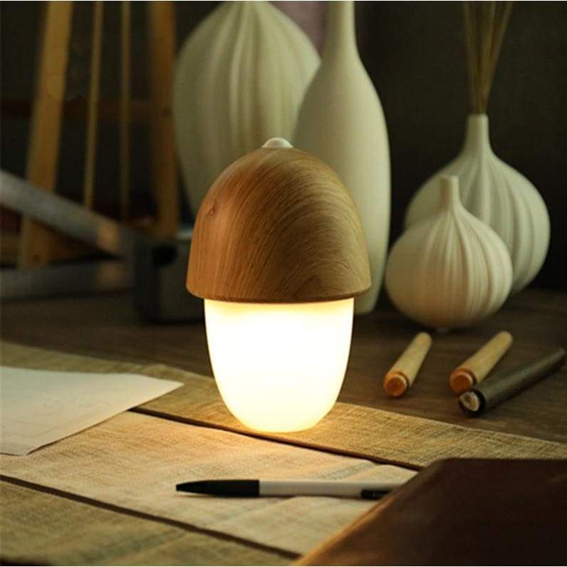 Lighting Up The Acorn - Light Wood - Desk Lights