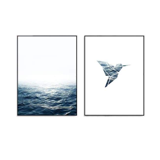 Ocean In The Bird - 20X25Cm (8X10 Inches) / 2 Piece Set