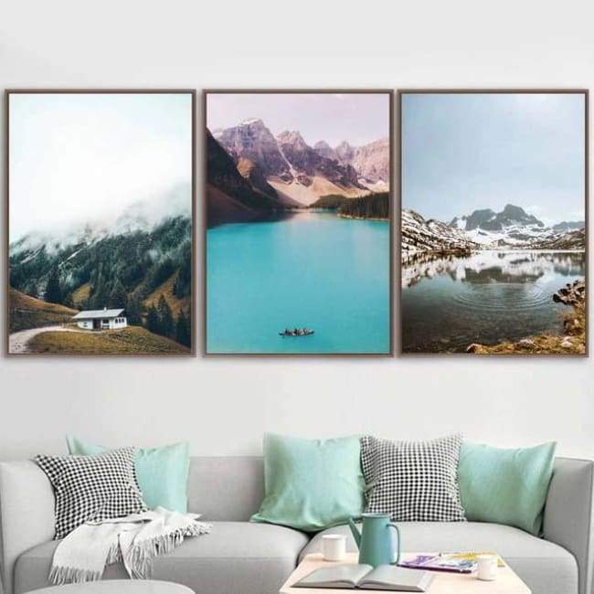Scenic Mountains - 20X30 Cm (8X12 Inches) / 3 Piece Set