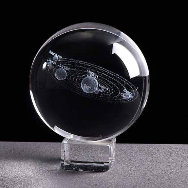 Space in a Ball - 6 CM / Crystal Ball with Crystal Base