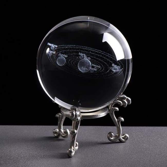 Space in a Ball - 6 CM / Crystal Ball with Silver Base