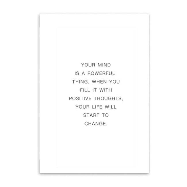 Your Mind Is Powerful - 20X25Cm (8X10 Inches) / Quote - Prints