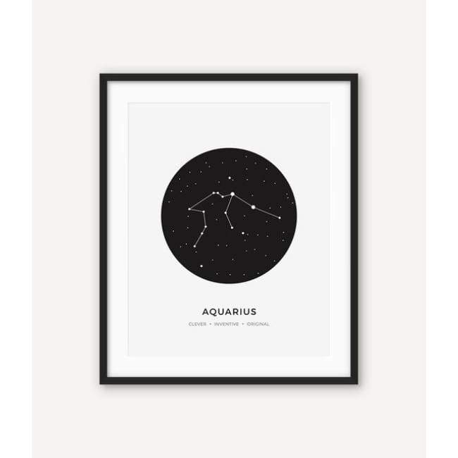 Zodiac Constellation Collection - 20X30 Cm (8X12 Inches) / Aquarius - Prints